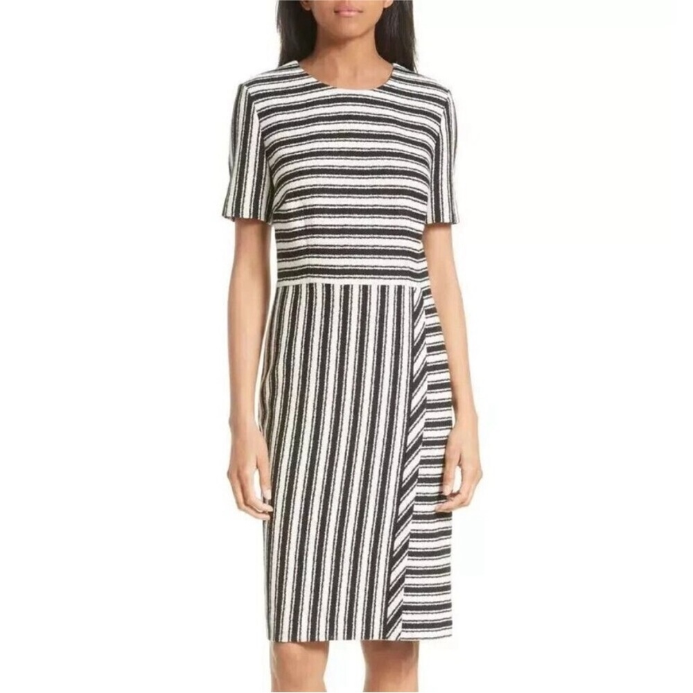 Hugo Boss Striped Midi Dress Size 8